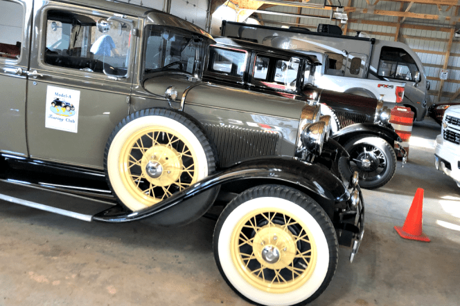 Cars parked in Stromer's Garage